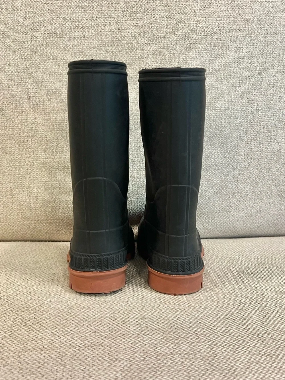 Wonder Nation Size 7/8 Toddler Boy Black Waterproof Rain Boots Rubber Boots